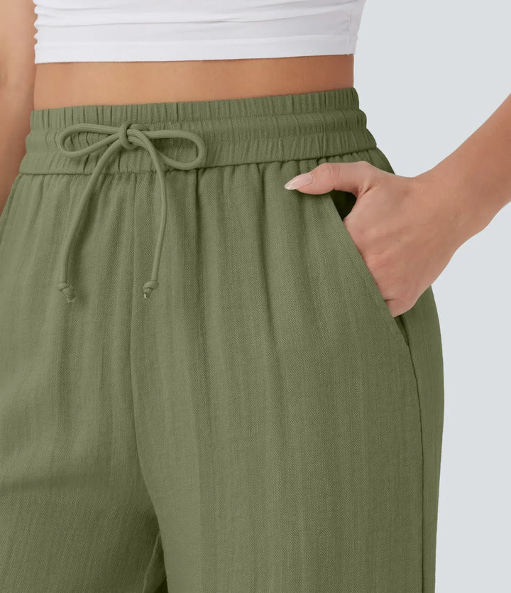 Charlaine | Pantalones de lino cómodos y transpirables con elegantes perneras