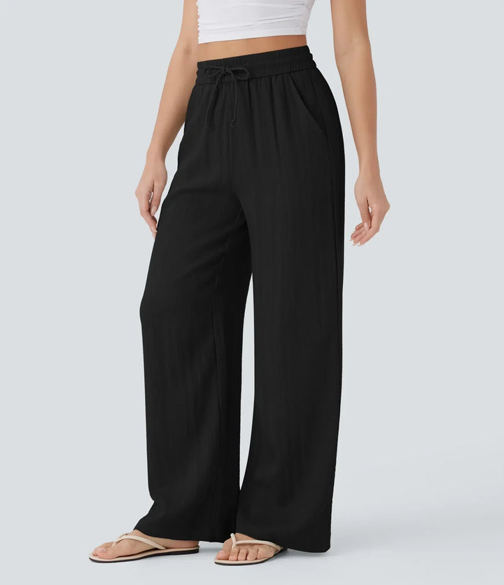 Charlaine | Pantalones de lino cómodos y transpirables con elegantes perneras