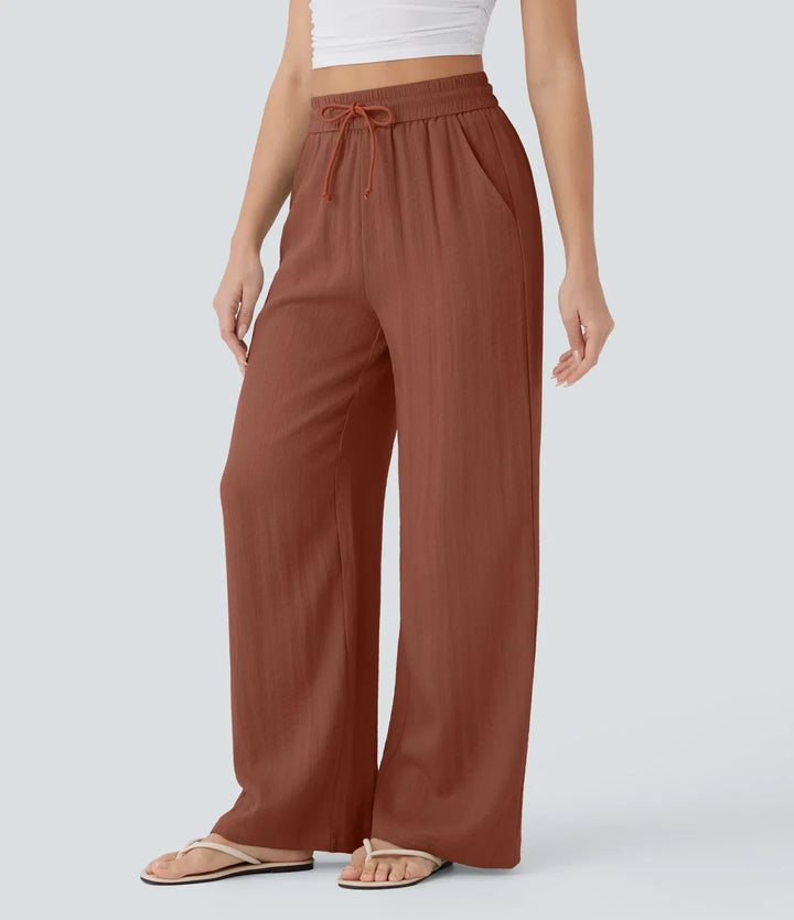 Charlaine | Pantalones de lino cómodos y transpirables con elegantes perneras