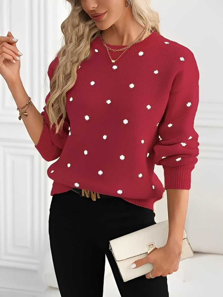 Patrice - Suéter elegante de lunares para mujeres