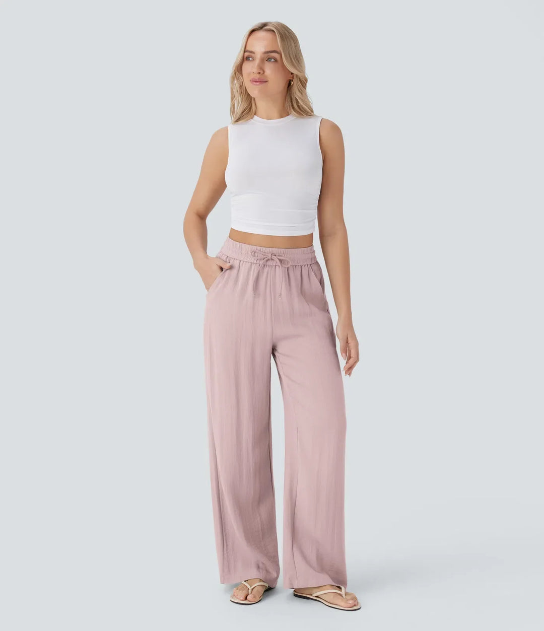 Charlaine | Pantalones de lino cómodos y transpirables con elegantes perneras