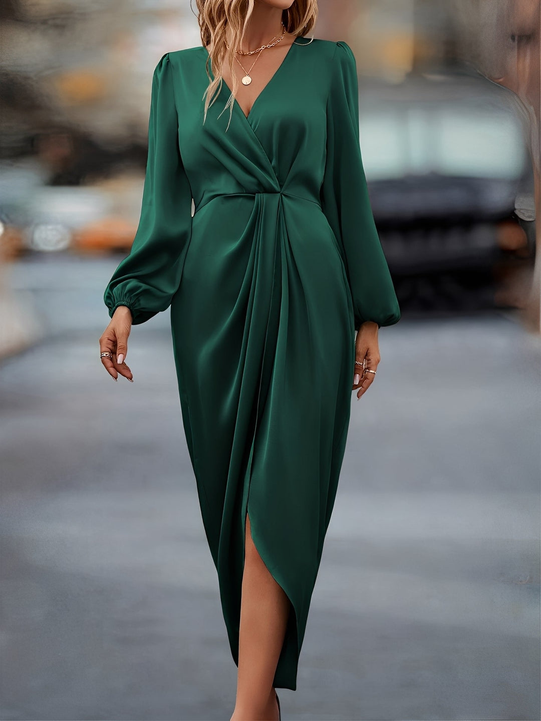 Selina | Elegante vestido de satén para mujer