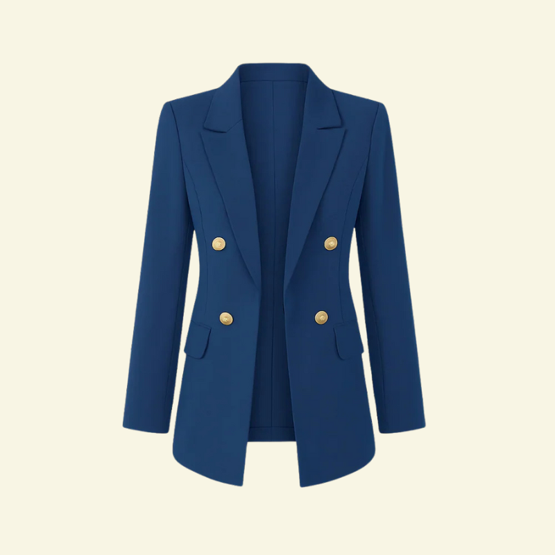 Marissa | Blazer femenino Solène de doble botonadura elegante clásica estilosa