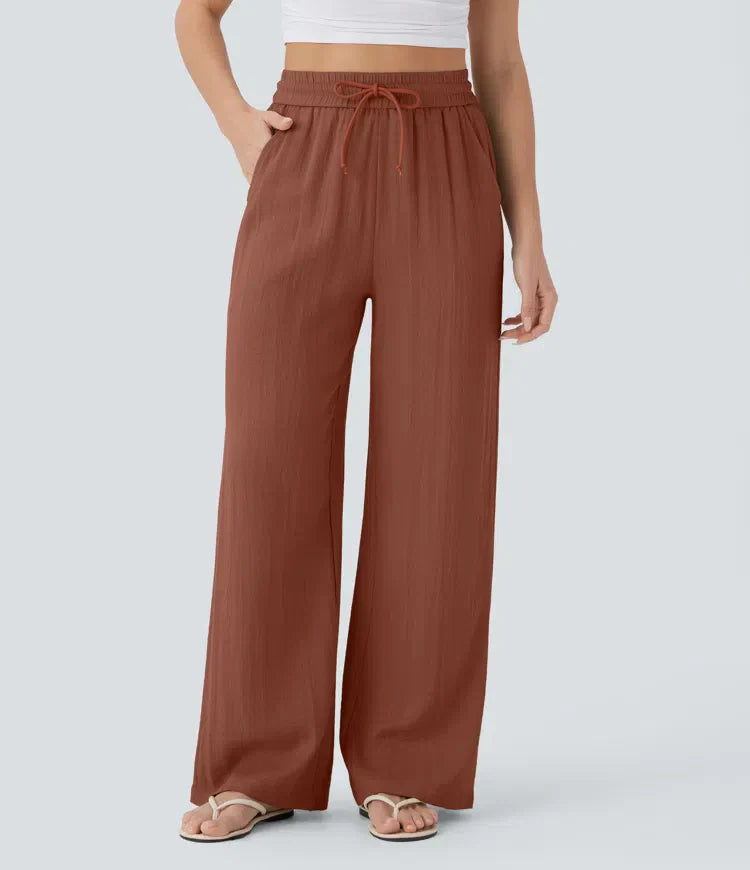 Charlaine | Pantalones de lino cómodos y transpirables con elegantes perneras