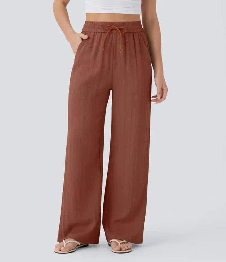Charlaine | Pantalones de lino cómodos y transpirables con elegantes perneras