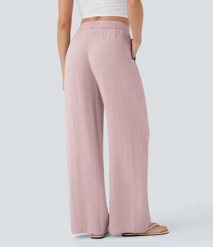 Charlaine | Pantalones de lino cómodos y transpirables con elegantes perneras