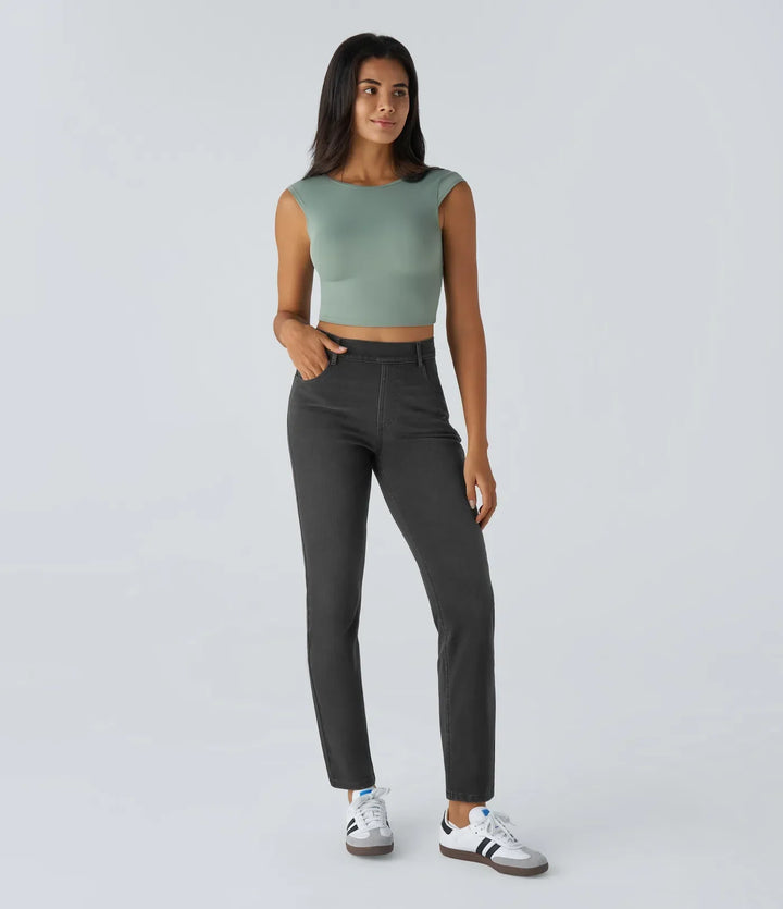 Olivia | Pantalones Altos y Elásticos para Mujeres