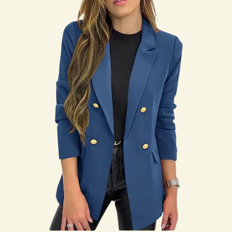 Marissa | Blazer femenino Solène de doble botonadura elegante clásica estilosa