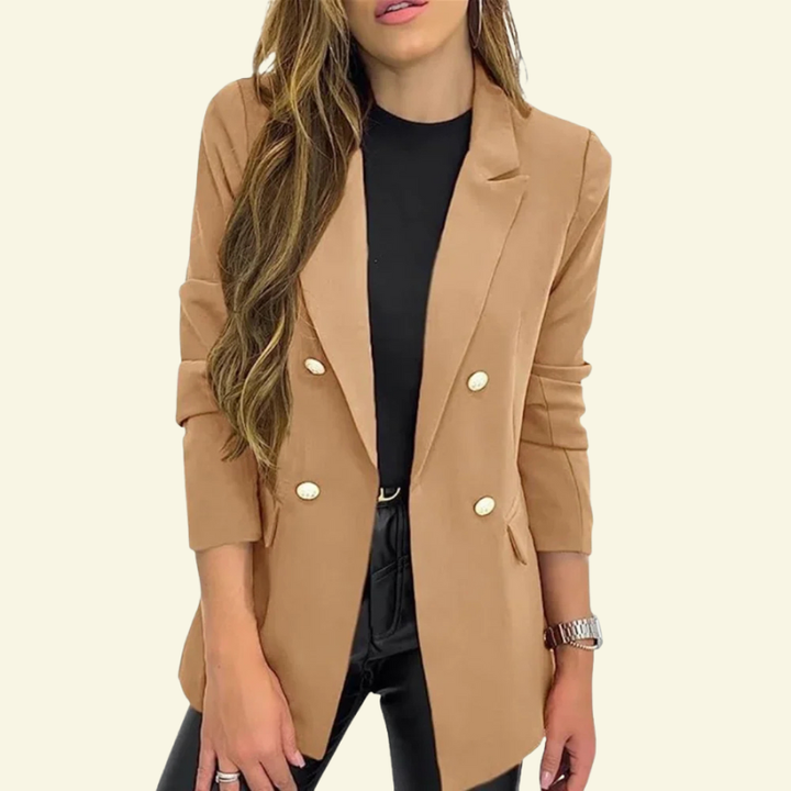 Marissa | Blazer femenino Solène de doble botonadura elegante clásica estilosa