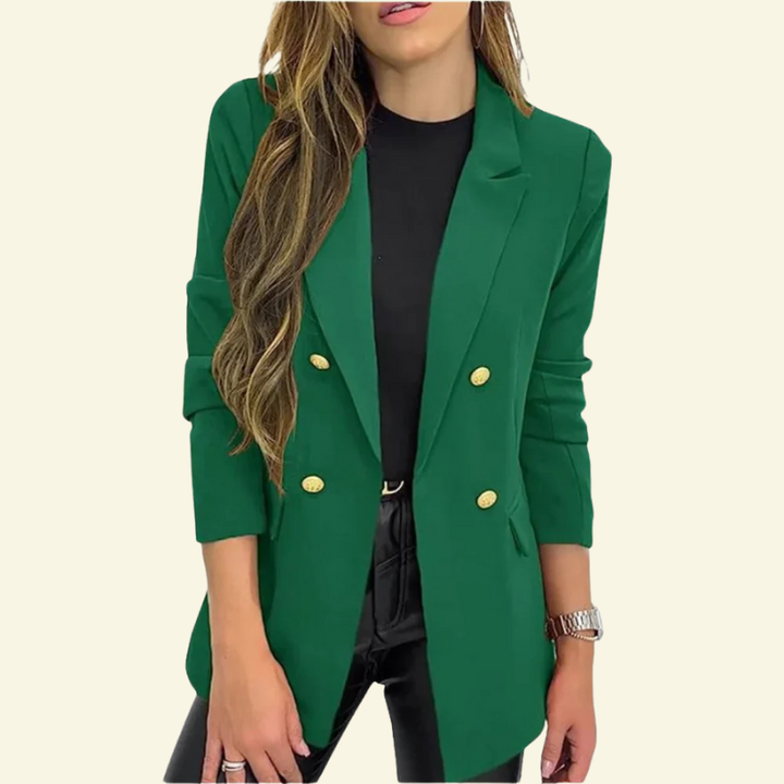 Marissa | Blazer femenino Solène de doble botonadura elegante clásica estilosa