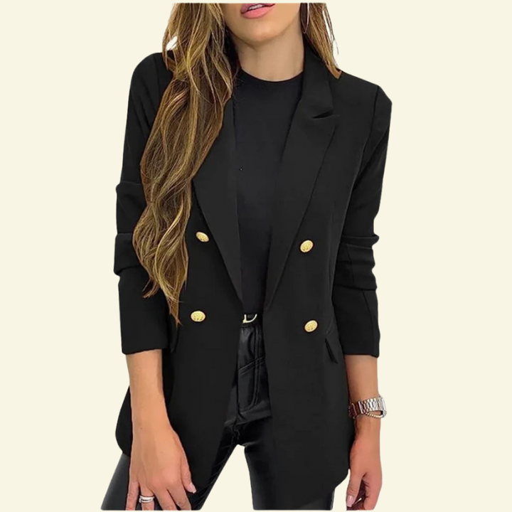 Marissa | Blazer femenino Solène de doble botonadura elegante clásica estilosa