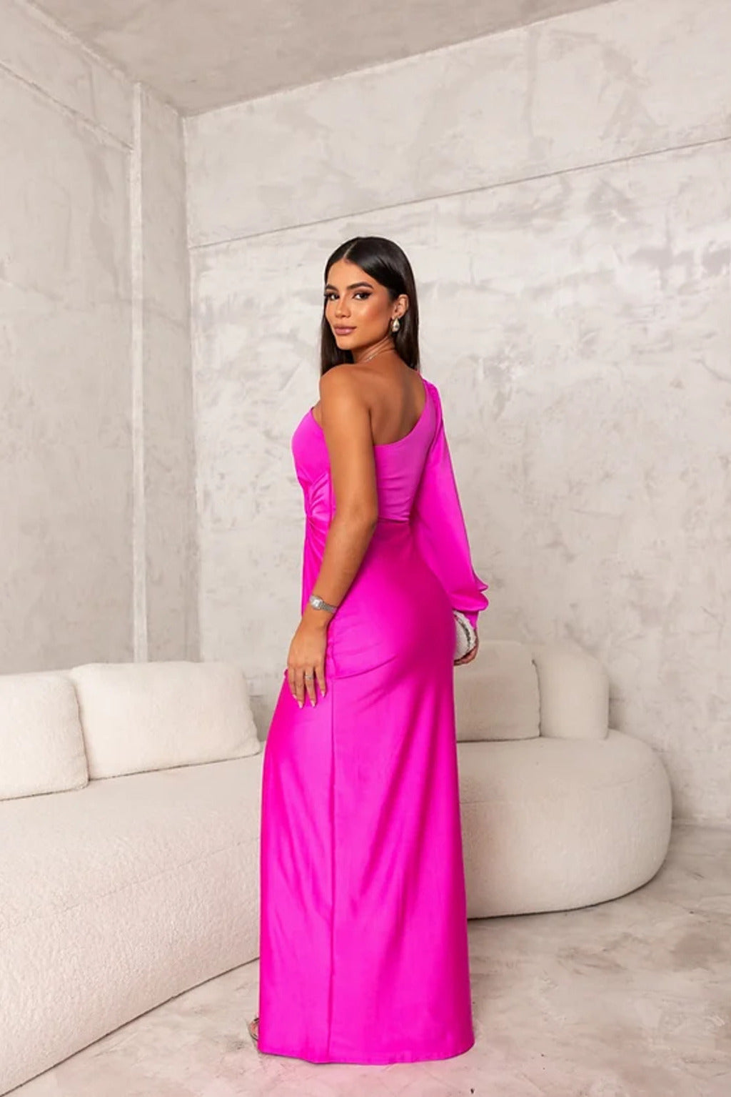 Penélope | Elegante vestido de noche maxi de un solo hombro