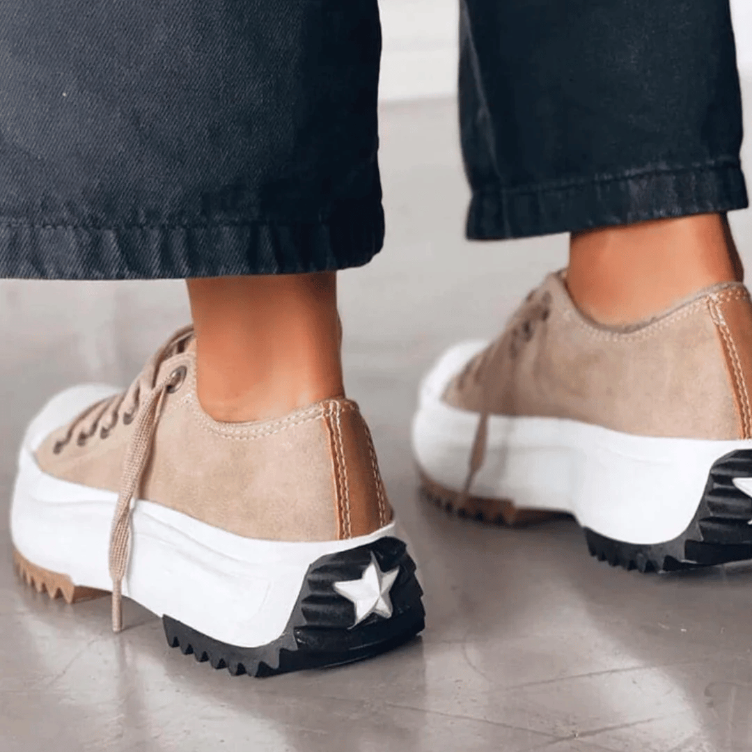 Lena - Zapatillas ortopédicas de mujer en plataforma | Con cordones