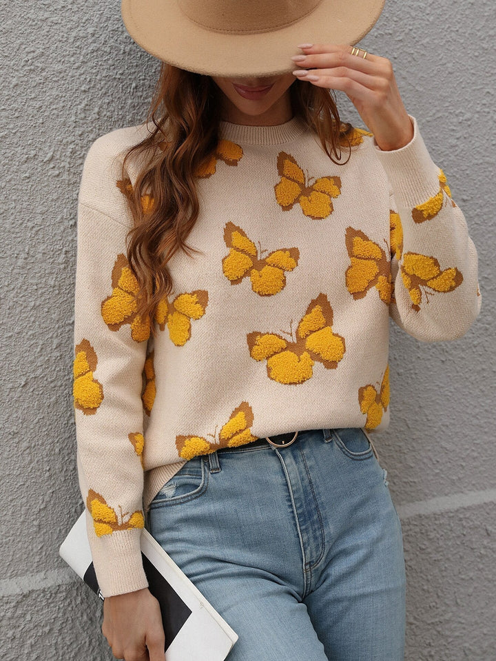 Dominika - Suéter de mujer con motivo de mariposa