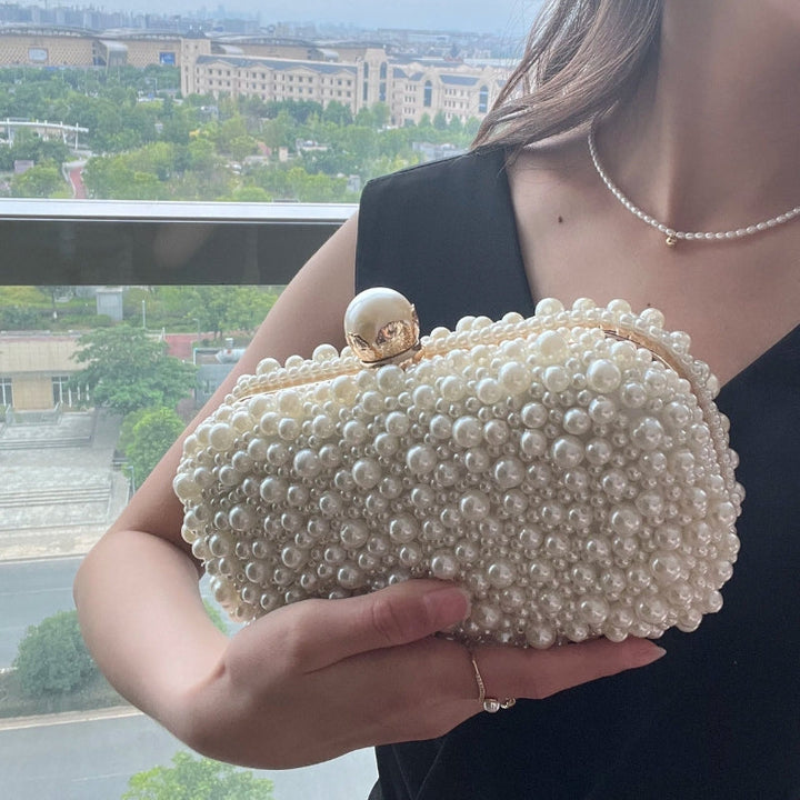 Beata - Bolso con correa de hombro desmontable y decoración de cuentas