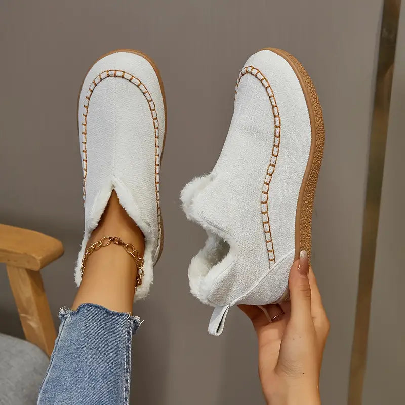 Sylwia | Zapatillas de casa para mujer con forro y suela de goma