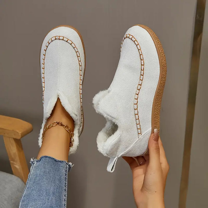 Sylwia | Zapatillas de casa para mujer con forro y suela de goma