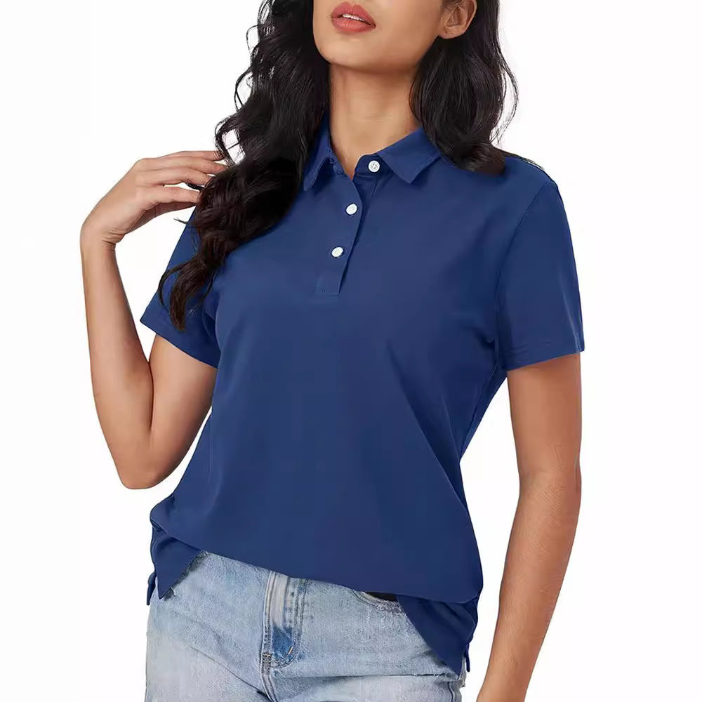 Vivian - Polo básico y universal para mujer con manga corta para el día a día