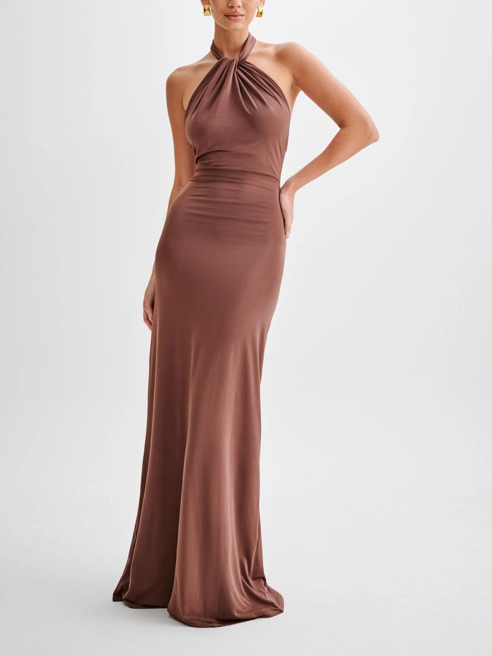 Megan | Vestido Slinky con hombros al descubierto