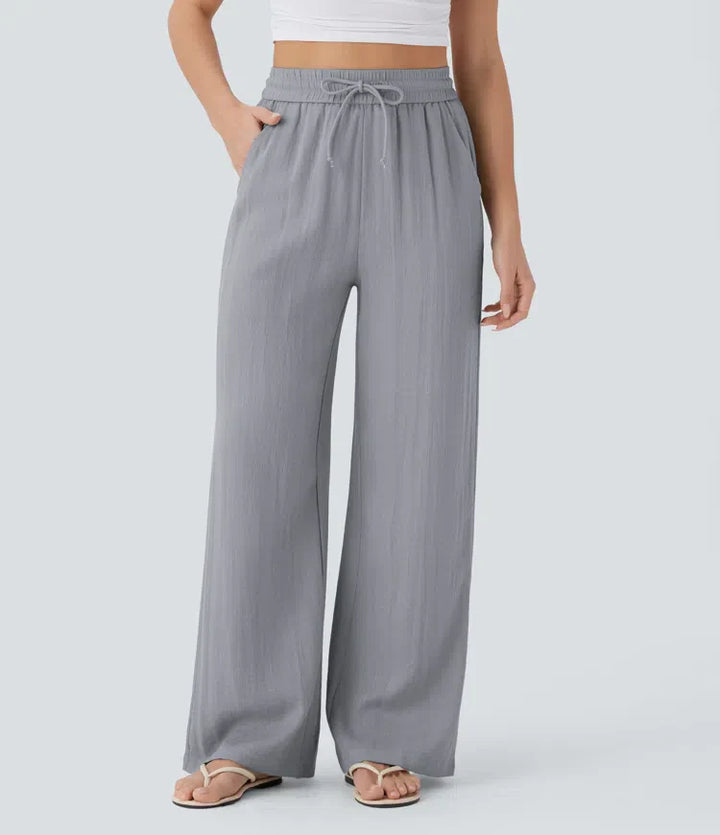 Charlaine | Pantalones de lino cómodos y transpirables con elegantes perneras
