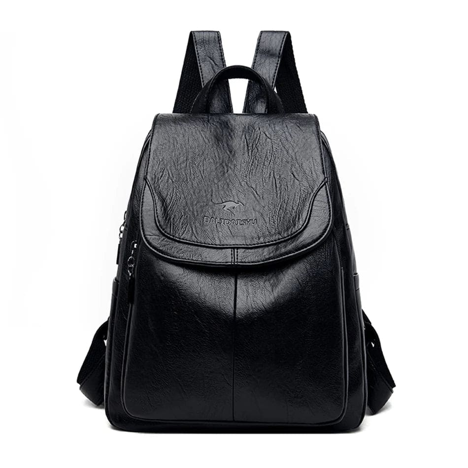 Kinga - Mochila de Seguridad para Mujeres en Cuero - Diseño Estiloso y Espacioso Antirrobo