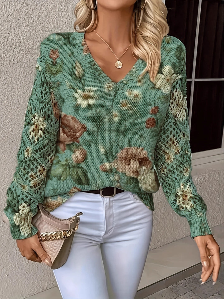 Berenice - Suéter elegante con diseño floral para mujeres