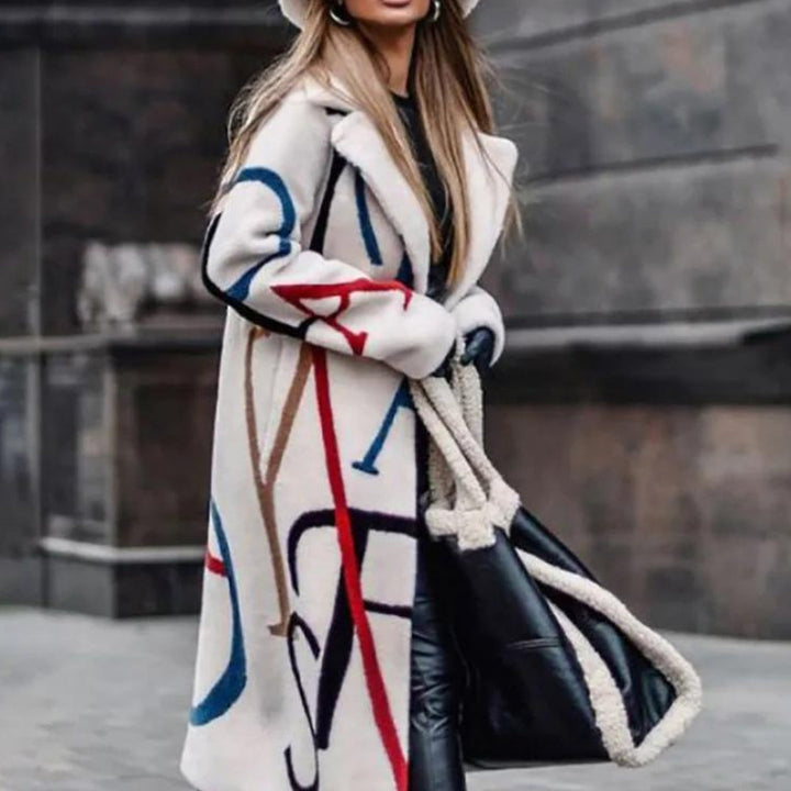 Maelis - Abrigo de Invierno para Mujer con Estampado Moderno | Chaqueta Elegante para el Invierno