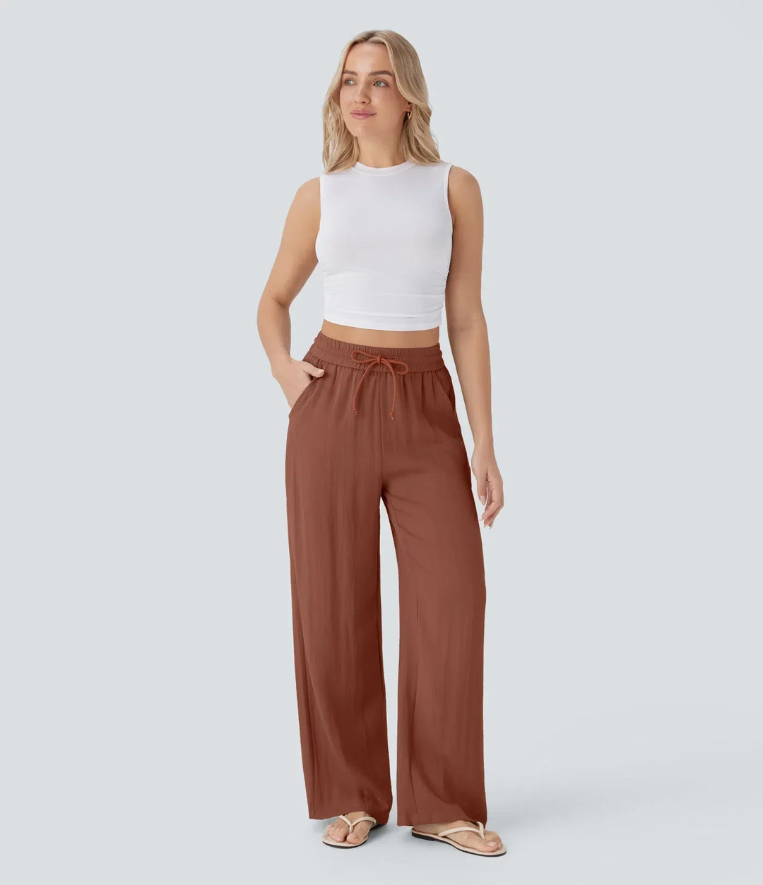 Charlaine | Pantalones de lino cómodos y transpirables con elegantes perneras