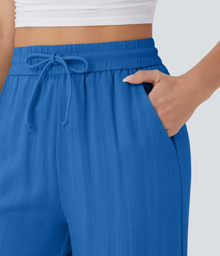 Charlaine | Pantalones de lino cómodos y transpirables con elegantes perneras