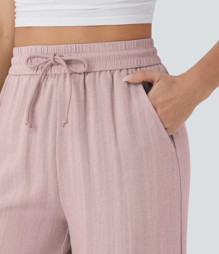 Charlaine | Pantalones de lino cómodos y transpirables con elegantes perneras