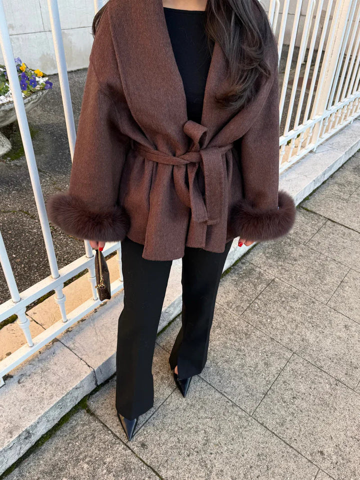 Aurora | Abrigo de lana de lujo y elegante para mujer