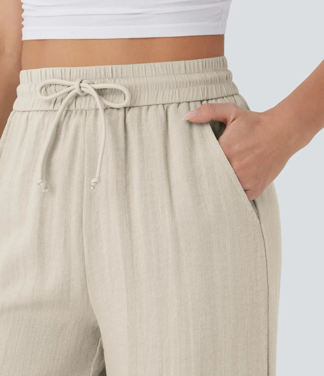 Charlaine | Pantalones de lino cómodos y transpirables con elegantes perneras