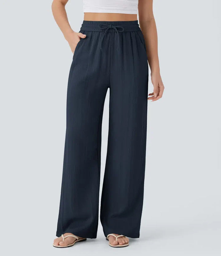 Charlaine | Pantalones de lino cómodos y transpirables con elegantes perneras
