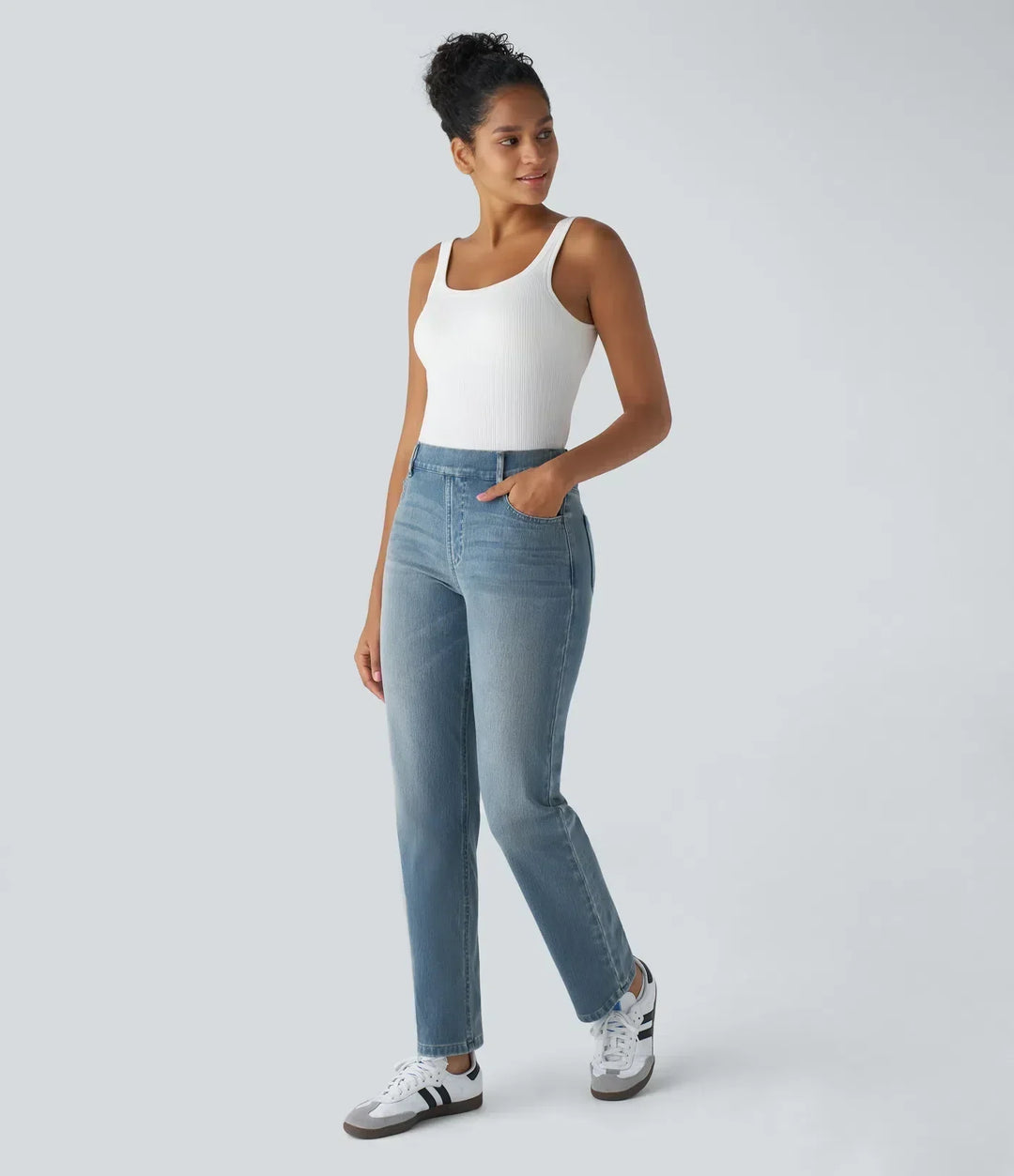 Olivia | Pantalones Altos y Elásticos para Mujeres