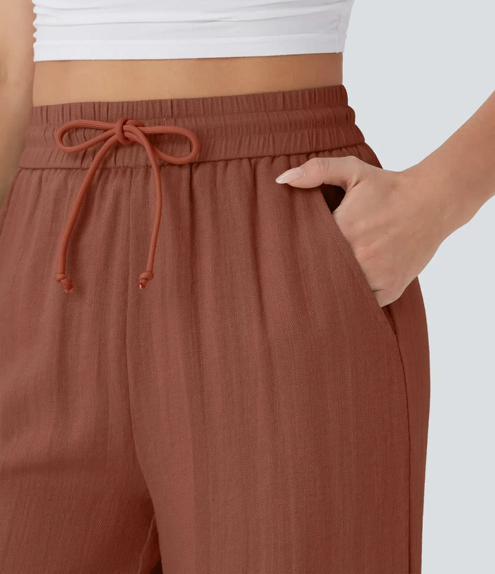 Charlaine | Pantalones de lino cómodos y transpirables con elegantes perneras