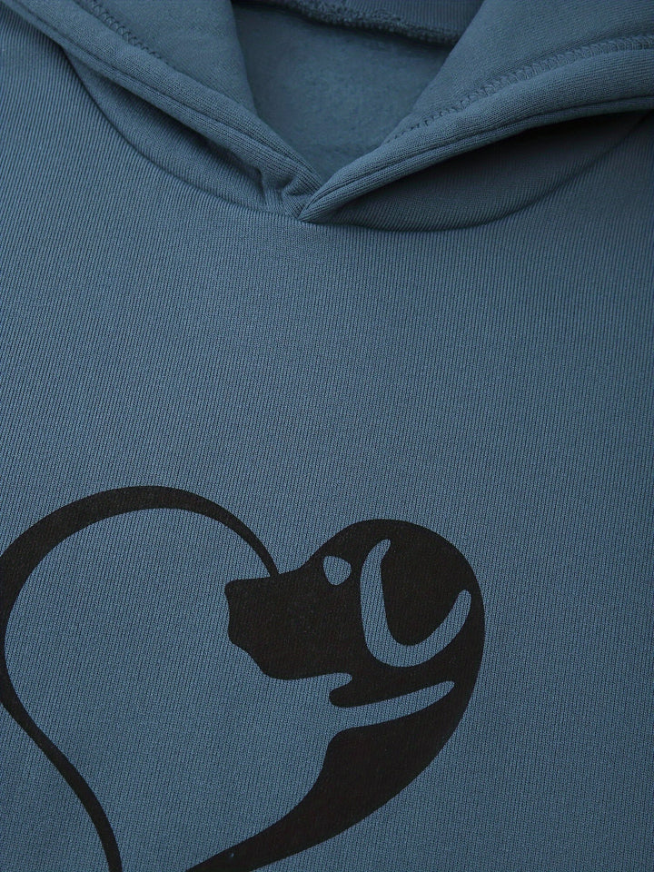 Aveline - Sudadera femenina con capucha y diseño de perro y pata
