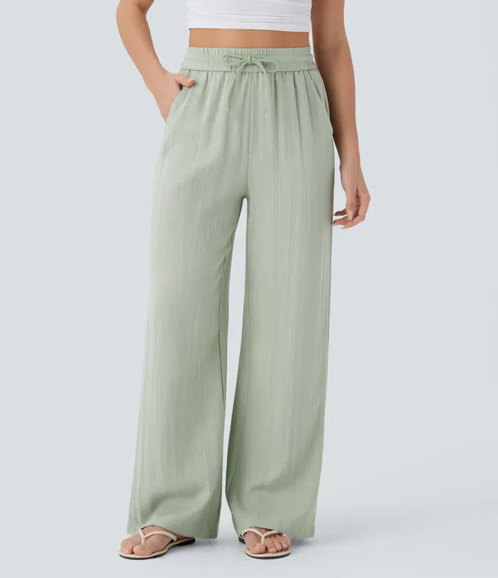 Charlaine | Pantalones de lino cómodos y transpirables con elegantes perneras