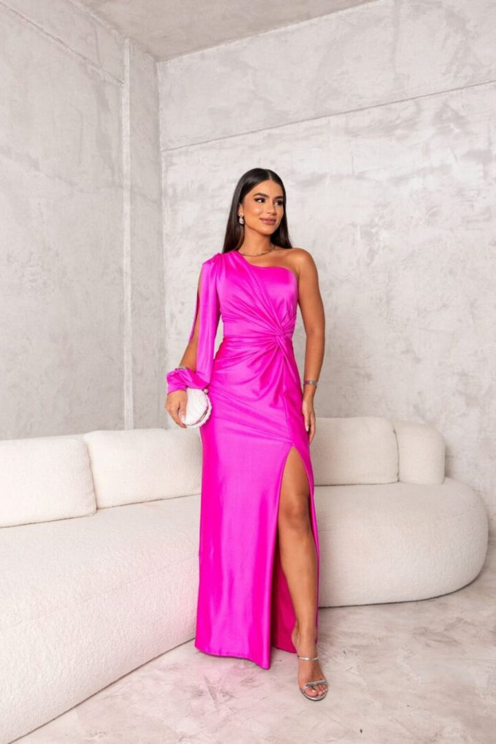 Penélope | Elegante vestido de noche maxi de un solo hombro