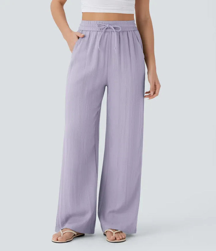 Charlaine | Pantalones de lino cómodos y transpirables con elegantes perneras