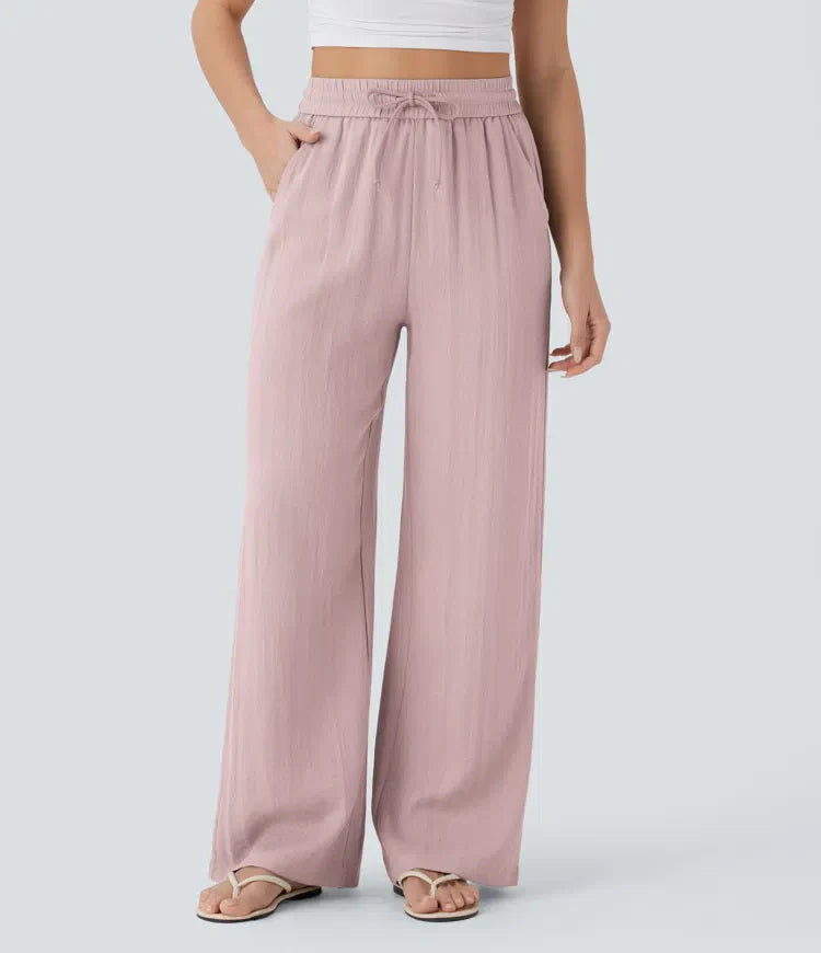 Charlaine | Pantalones de lino cómodos y transpirables con elegantes perneras