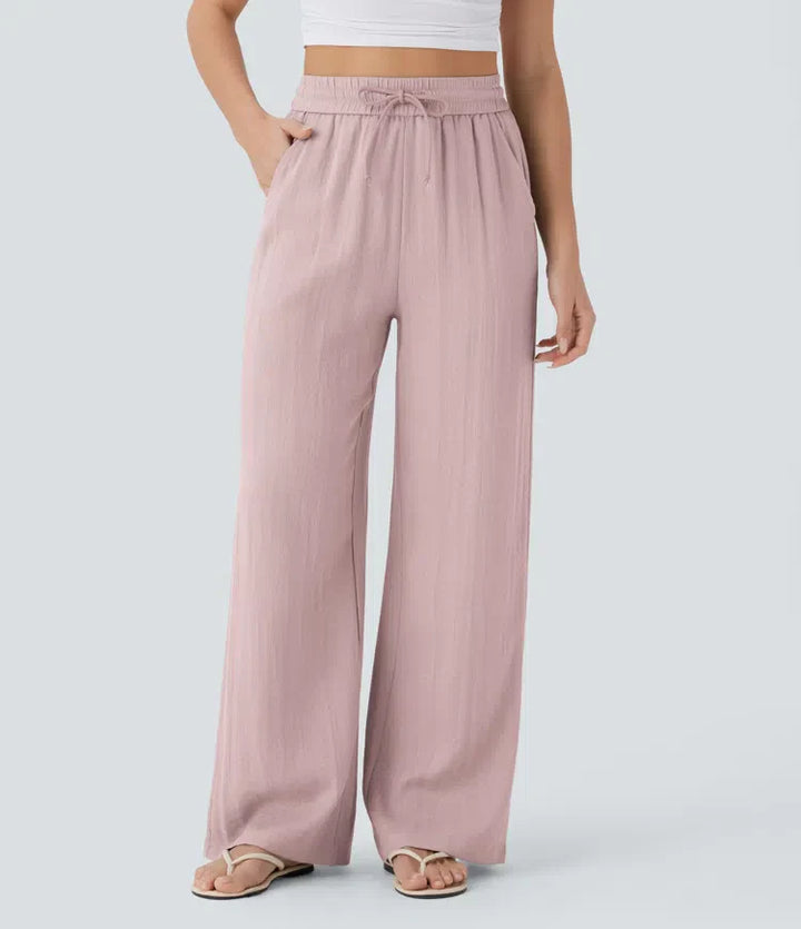 Charlaine | Pantalones de lino cómodos y transpirables con elegantes perneras