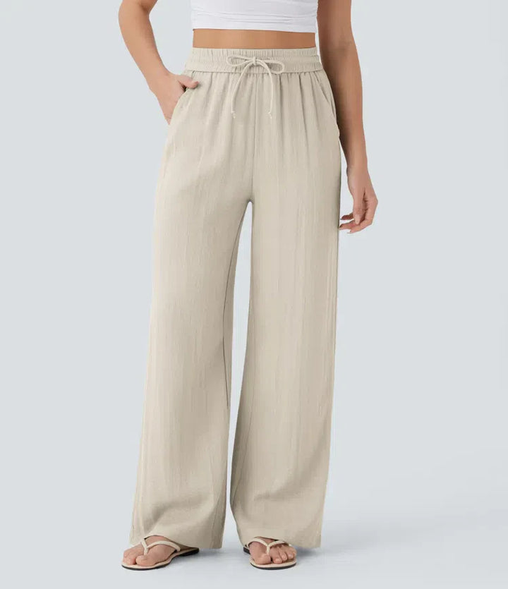 Charlaine | Pantalones de lino cómodos y transpirables con elegantes perneras