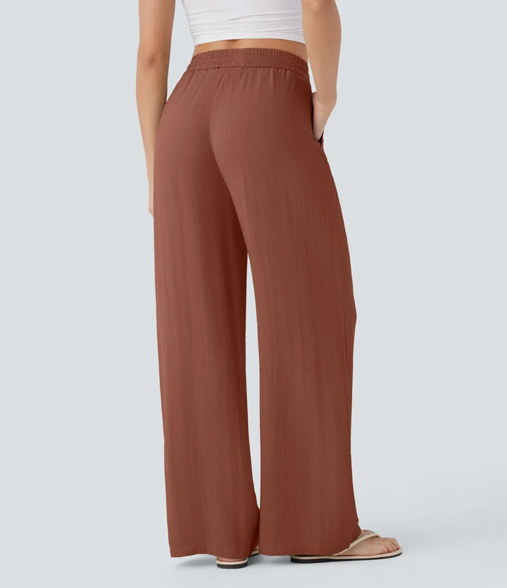 Charlaine | Pantalones de lino cómodos y transpirables con elegantes perneras
