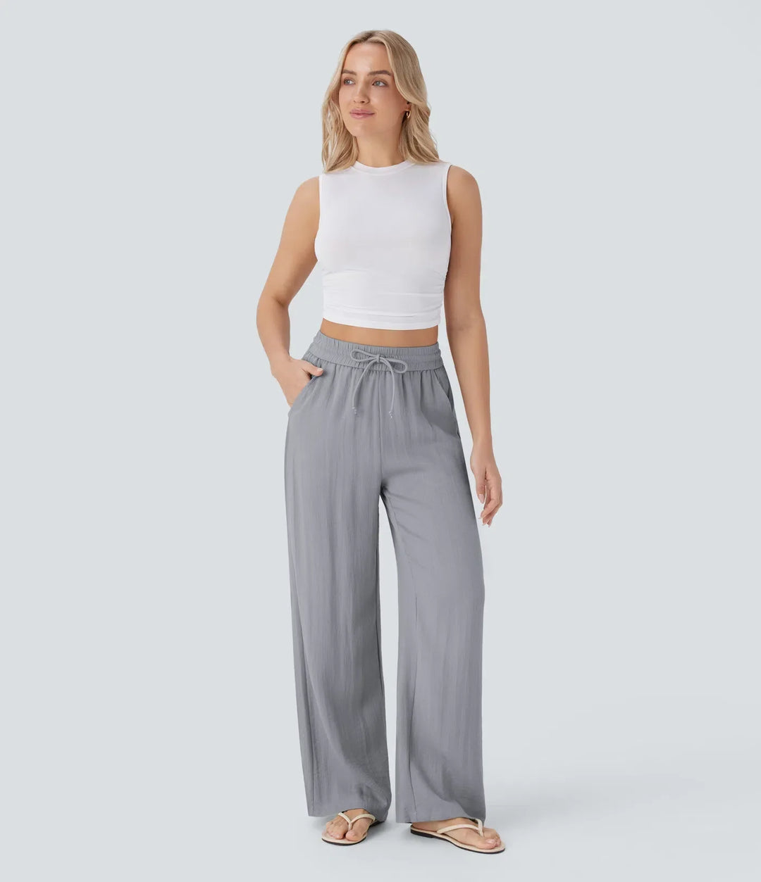 Charlaine | Pantalones de lino cómodos y transpirables con elegantes perneras