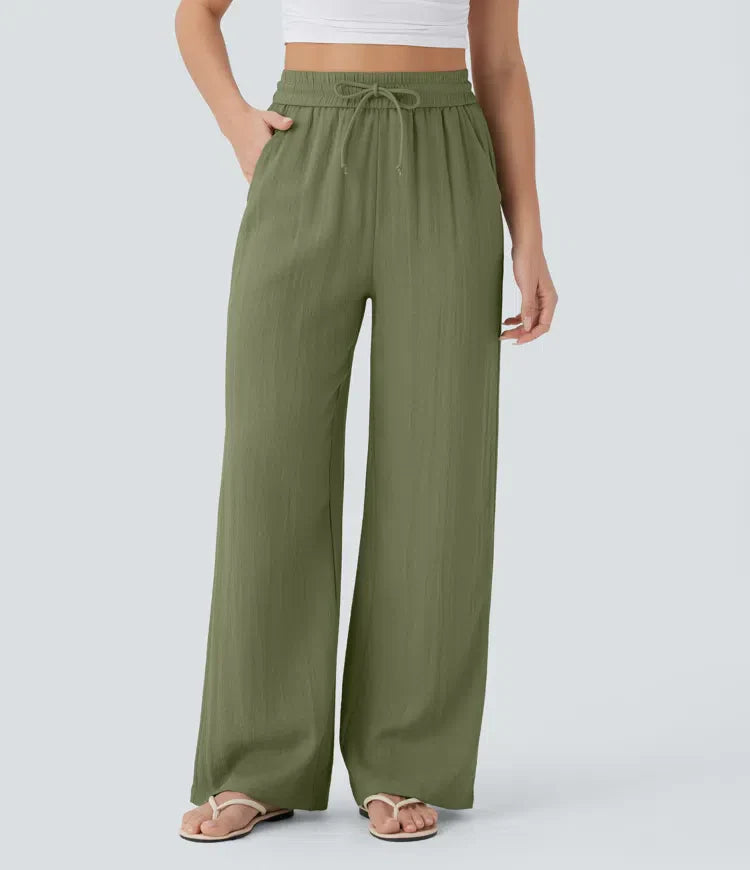 Charlaine | Pantalones de lino cómodos y transpirables con elegantes perneras