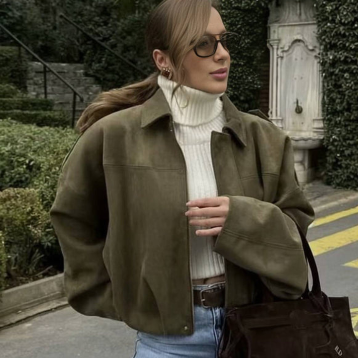 Karolina | Chaqueta de mujer con mangas largas y cuello solapa, de entretiempo