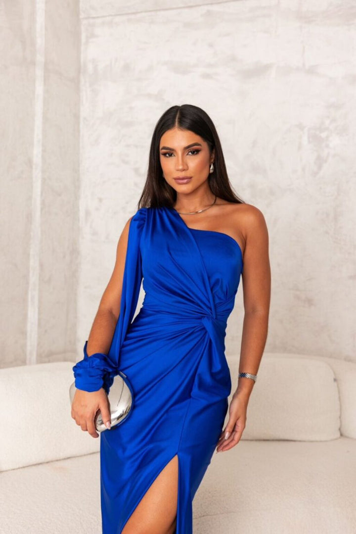 Penélope | Elegante vestido de noche maxi de un solo hombro