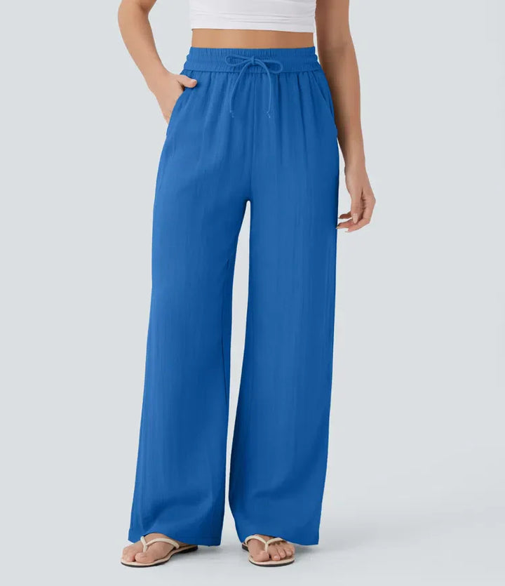 Charlaine | Pantalones de lino cómodos y transpirables con elegantes perneras