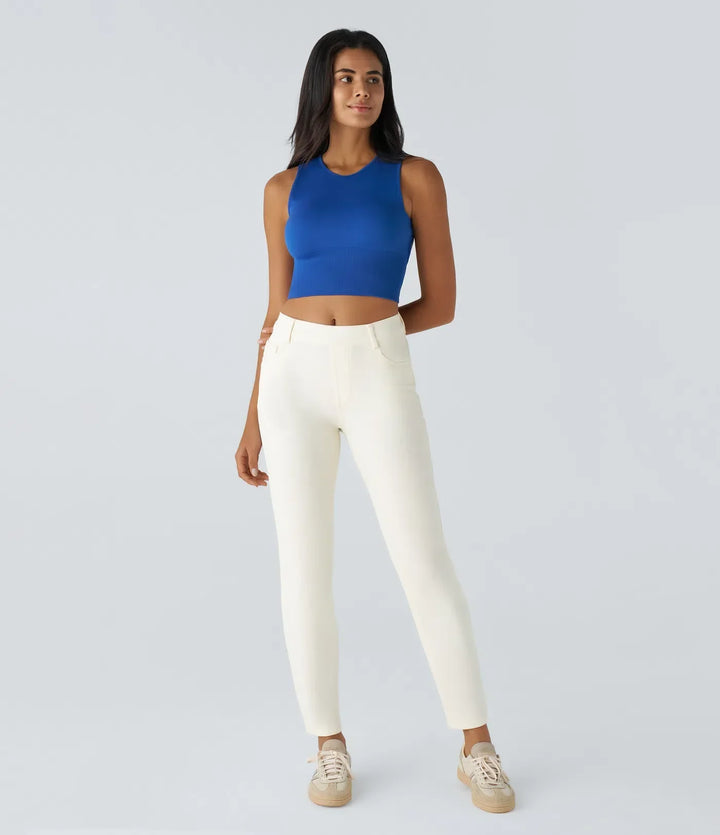Olivia | Pantalones Altos y Elásticos para Mujeres