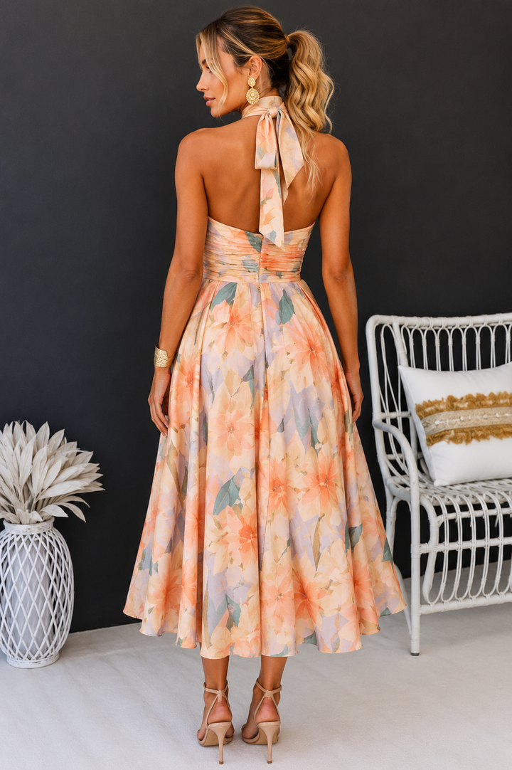 Matilda | Vestido de noche largo para mujer: con atado al cuello